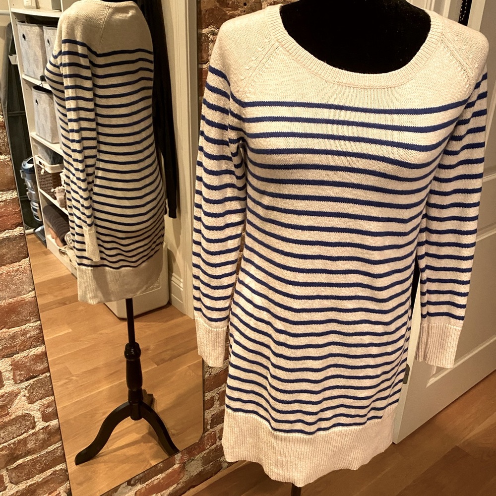 Old Navy Sweater Dress with Crew Neck & Stripes